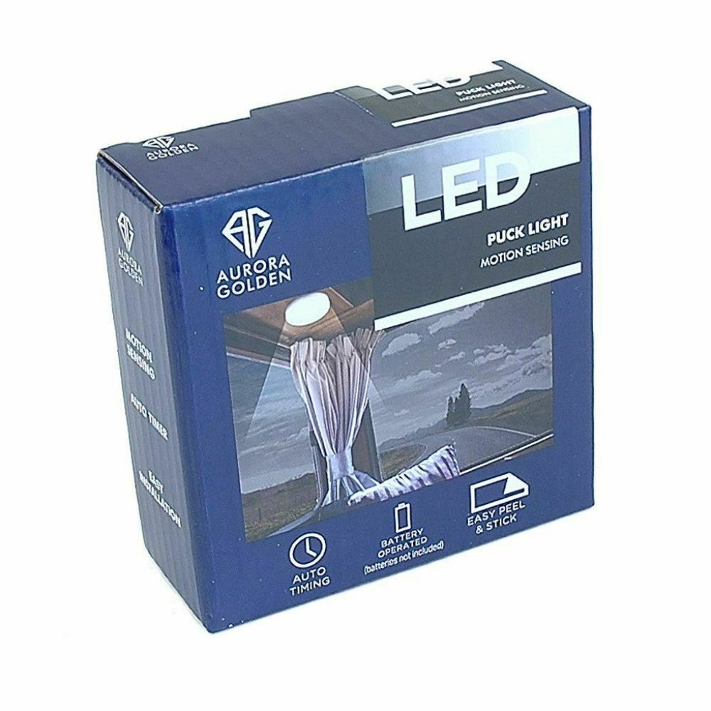Aurora Golden LED Puck Light Motion Sensing
